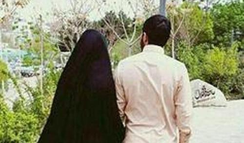 عکس دونفره عاشقانه با چادر