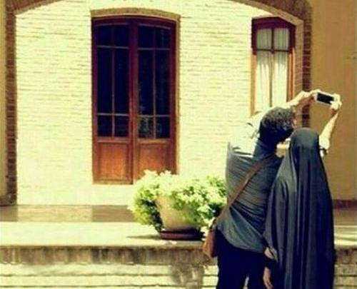 عکس دونفره عاشقانه با چادر