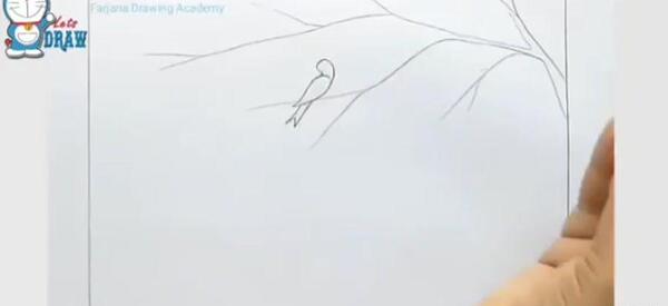 عکس نقاشی ساده و زیبا از فصل بهار