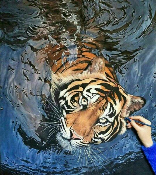 عکس نقاشی ببر