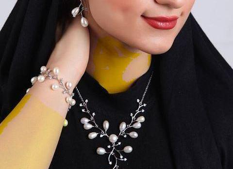عکس نیم ست مروارید طلا