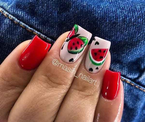 عکس طرح ناخن شب یلدا