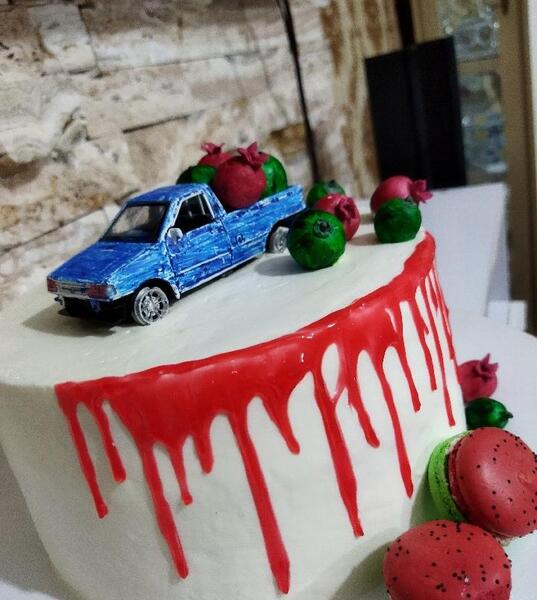 عکس کیک نیسان آبی