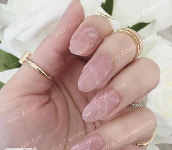 عکس طرح ناخن مرمری
