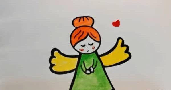 عکس نقاشی زیبا فرشته