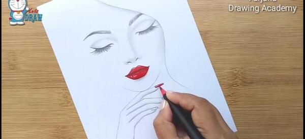 عکس نقاشی سیاه قلم قلبی