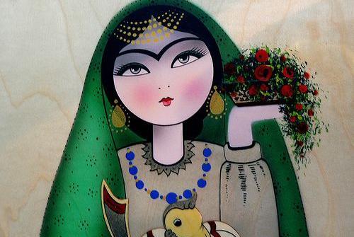 عکس طرح نقاشی ساده خاتون