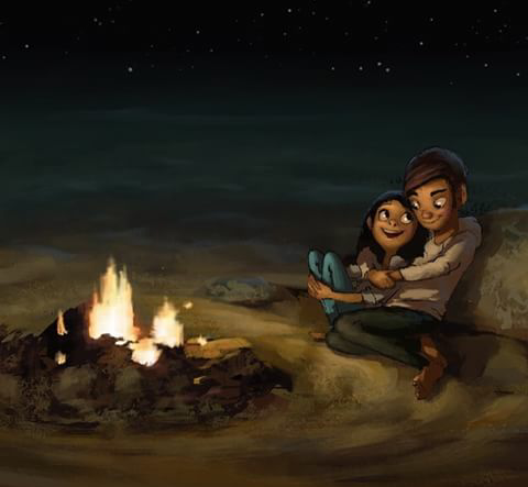 عکس نقاشی فانتزی شب