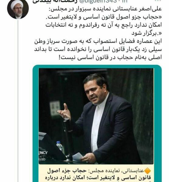 عکس عنابستانی نماینده سبزوار