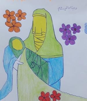 عکس نقاشی حضرت فاطمه