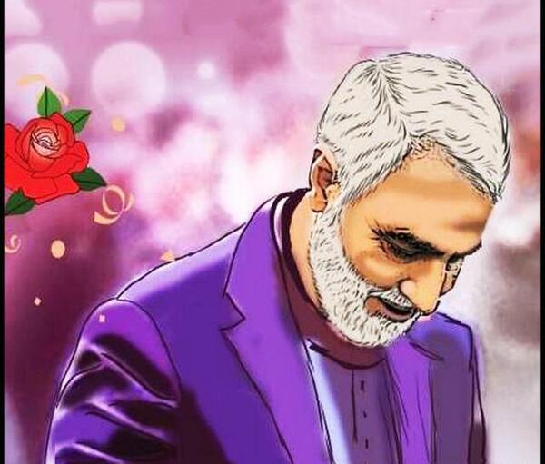 عکس قاسم سلیمانی کارتونی