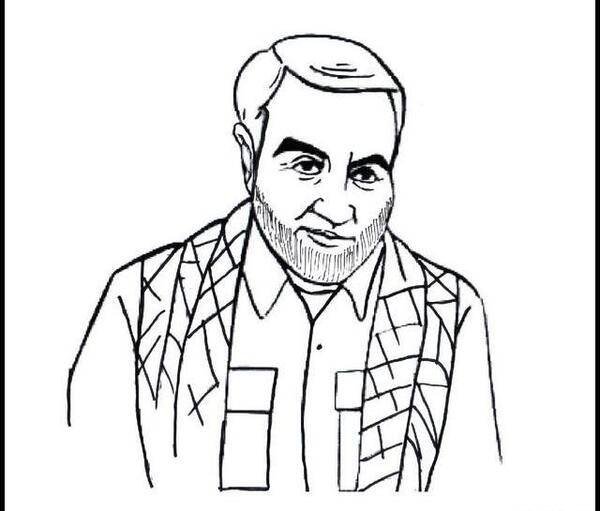 عکس قاسم سلیمانی کارتونی