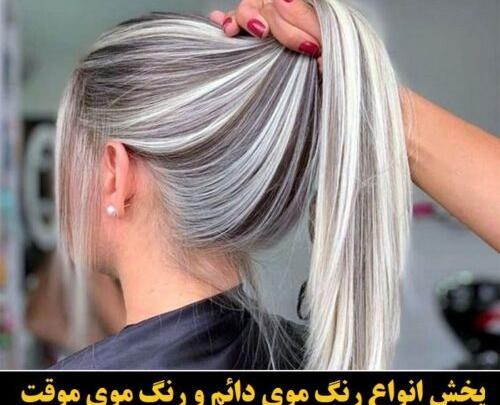 عکس ترکیب رنگ موی دودی نسکافه ای