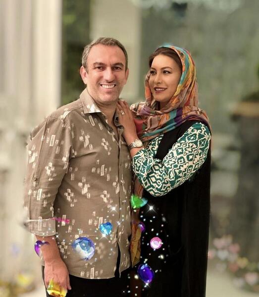 عکس خانوادگی فریبا متخصص و همسرش