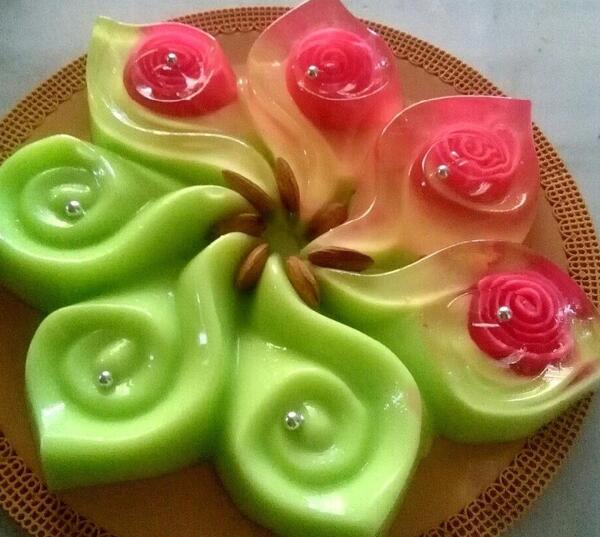 عکس ژله به شکل سبزه عید