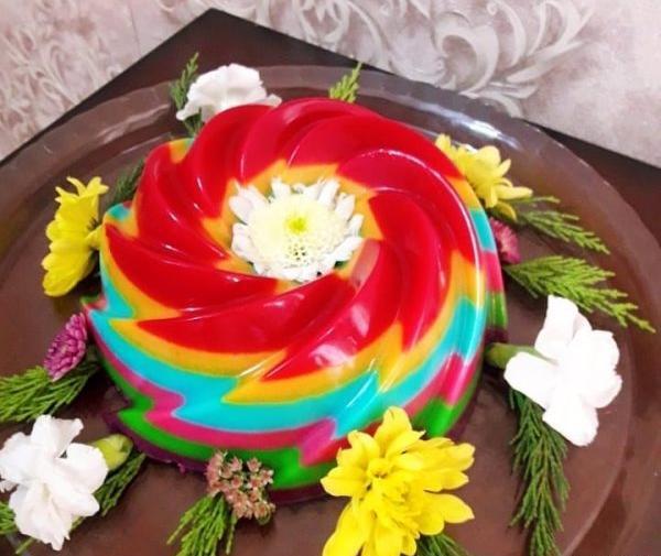 عکس ژله به شکل سبزه عید