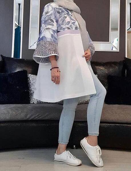 عکس مدل مانتو دخترانه خاکستری