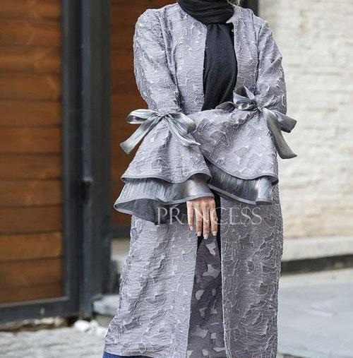 عکس مدل مانتو دخترانه خاکستری