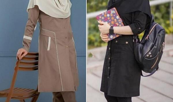 عکس مدل مانتو دخترانه خاکستری