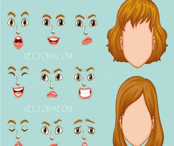 عکس دانلود وکتور چهره زن