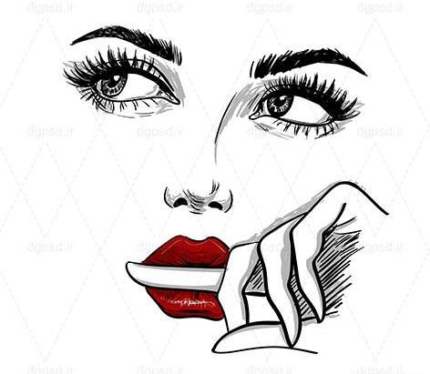 عکس دانلود وکتور چهره زن