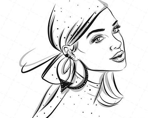 عکس دانلود وکتور چهره زن