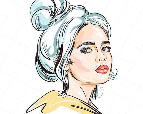 عکس دانلود وکتور چهره زن
