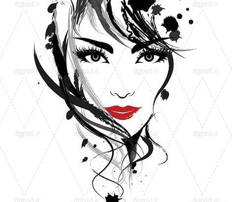 عکس دانلود وکتور چهره زن