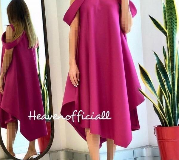 عکس لباس مجلسی کوتاه سرخابی