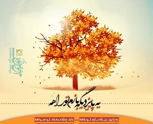 عکس نوشته پاییز رفت