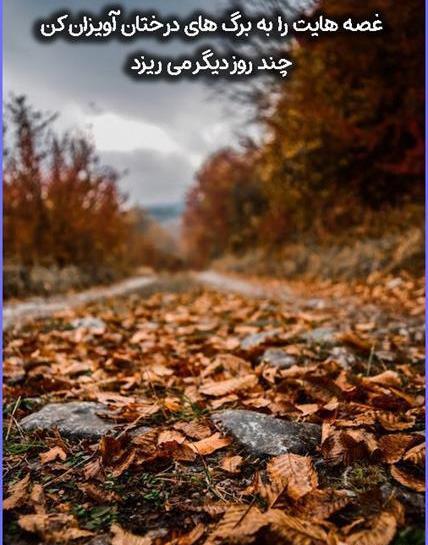 عکس نوشته پاییز رفت