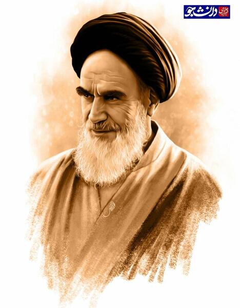 عکس نقاشی چهره امام خمینی