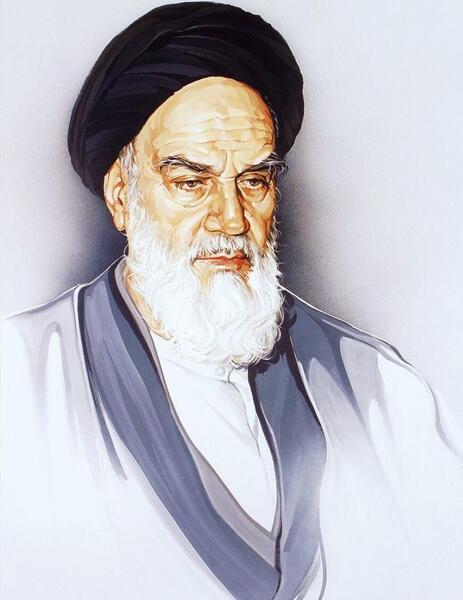عکس نقاشی چهره امام خمینی