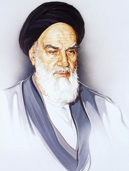 عکس نقاشی چهره امام خمینی