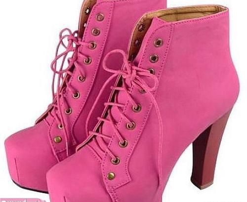 عکس کفش پاشنه بلند دخترانه صورتی