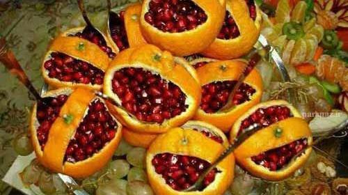 عکس میوه های تزیینی شب یلدا