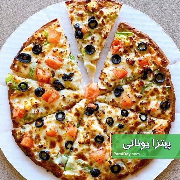 عکس پیتزا قارچ و پنیر