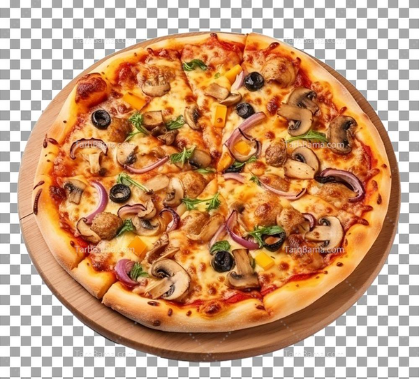 عکس پیتزا قارچ و پنیر