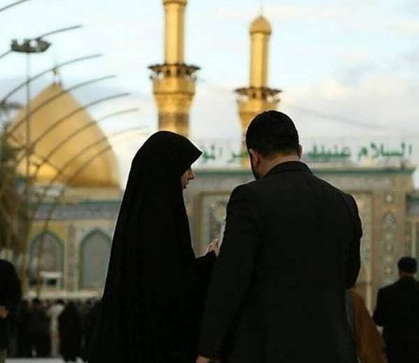 عکس دونفره عاشقانه در حرم امام رضا