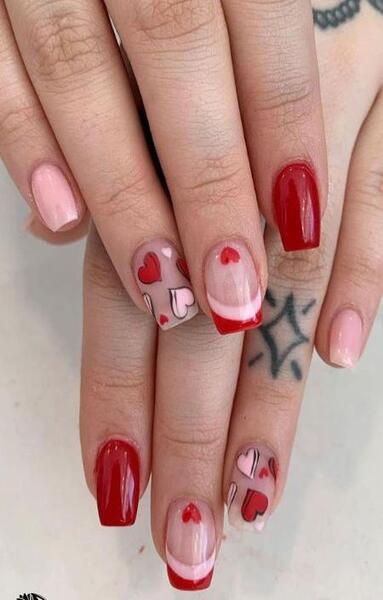عکس کاشت ناخن عاشقانه