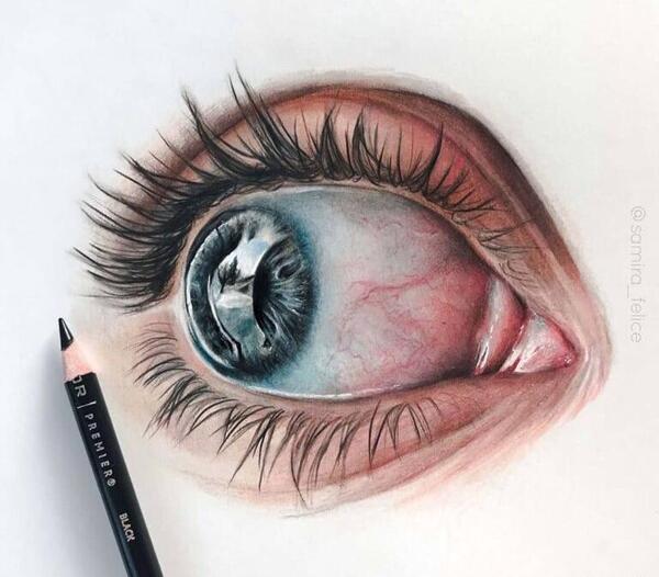 عکس نوشته ی چشم رنگی