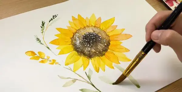 عکس طرح نقاشی با مداد رنگی گل