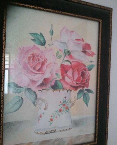 عکس طرح نقاشی با مداد رنگی گل