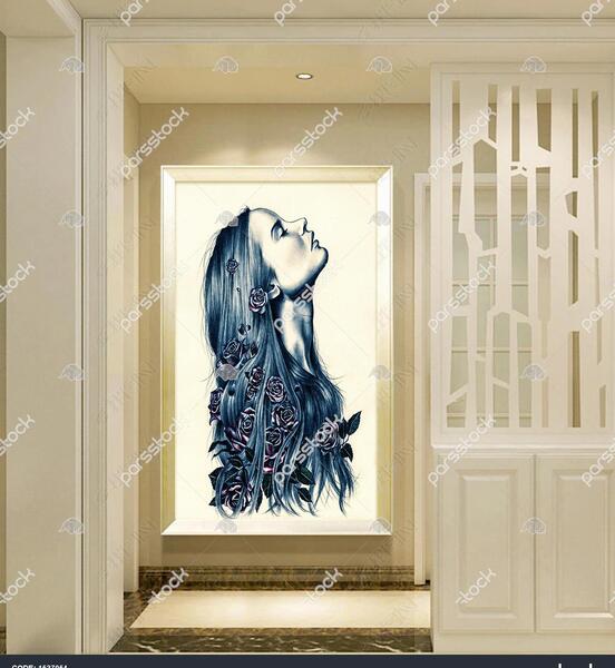 عکس زن زیبا با گل