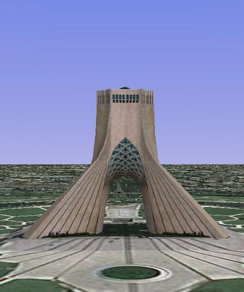 عکس برج آزادی از بالا