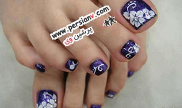 عکس مدل های جدید طراحی ناخن پا