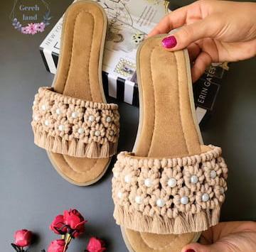 عکس صندل مکرومه بافی