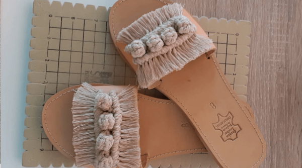 عکس صندل مکرومه بافی