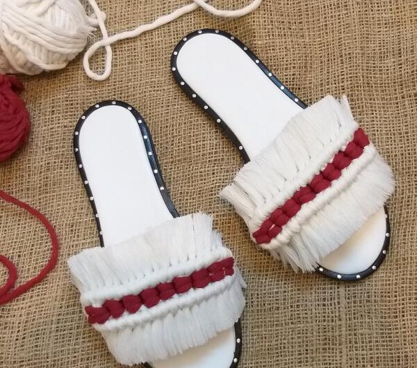 عکس صندل مکرومه بافی