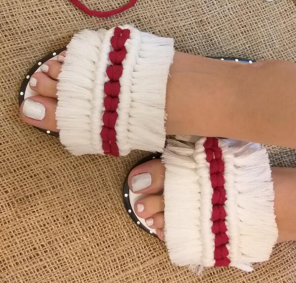 عکس صندل مکرومه بافی